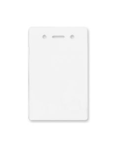 Clear Vinyl Proximity Card Badge Holder, [2.13" x 3.38"], Vertical Top Load, "Lock-In" Slot & Chain Holes