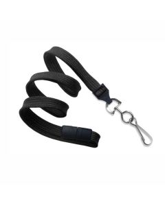 3/8" Flat Black Breakaway Lanyard w/NPS Swivel Hook