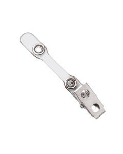Clear Vinyl Narrow Strap Clip, 2-3/4" Length w/2 Hole NPS Clip-SDN