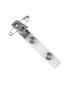 Clear Vinyl Strap Clip, 2-3/4" Length w/2 Hole NPS Clip & Safety Pin-SDP