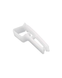 White Plastic Molded Clip, 1-1/2" Length-5710-1108
