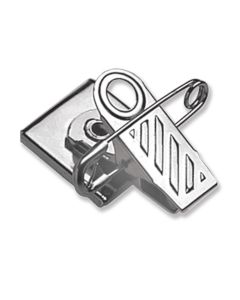 Adhesive 1" Square 1 Hole Ribbed-Face NPS Clip/Pin Combo