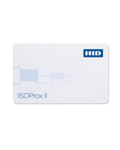 HID 1586 ISOProx II Proximity Card, PROGRAMMED, Graphics Quality Composite PVC, No Slot (Indicators Only)