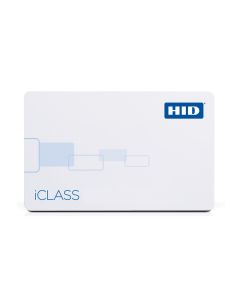 HID 2000 iClass Smart Card, 2k Bits [App Areas: 2], PROGRAMMED, Graphics Quality PVC, No Slot (Vertical ONLY Slot Indicator)