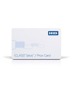 HID 5006 iClass Seos Smart Card, 8K Bytes, PROGRAMMED, Graphics Quality Composite PVC, No Slot (Indicators Only)
