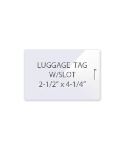 Luggage Tag (2-1/2" x 4-1/4") 10 mil Clear Laminating Pouch w/Slot