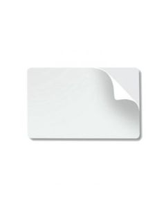 White Adhesive Back PVC Card, CR80 Size, 14 mil, Graphics Quality w/Paper Back