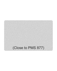 Metallic Silver PVC Card, CR80 Size, 30 mil, Graphics Quality