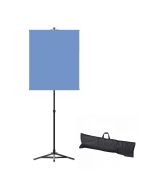 Backdrop Kit Includes: Light Blue Backdrop w/Grommets, 28" x 34", Stand & Carrying Case